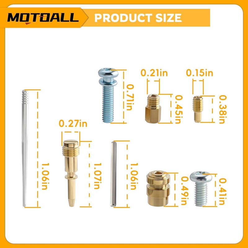 MOTOALL طقم إصلاح وتجديد كربريتر يناسب ياماها بانشي 350 YFZ350 1987-2005 - Image 3
